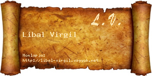 Libal Virgil névjegykártya